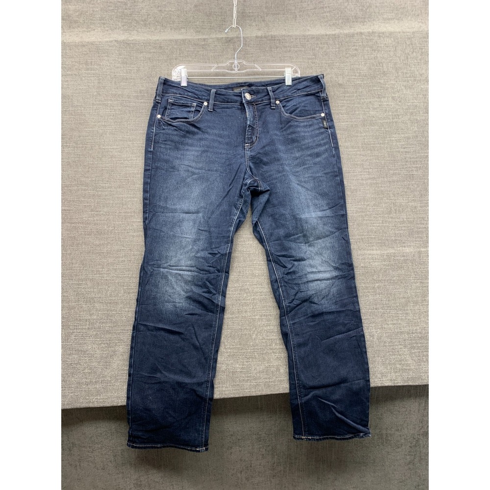 Silver Suki Straight Jeans Womens 36x29 Blue Denim Cotton Stretch Casual Wear